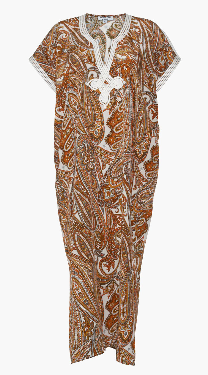 Silk Nur Kaftan | Paisley