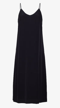 Lucia Silk Slip Dress | Black