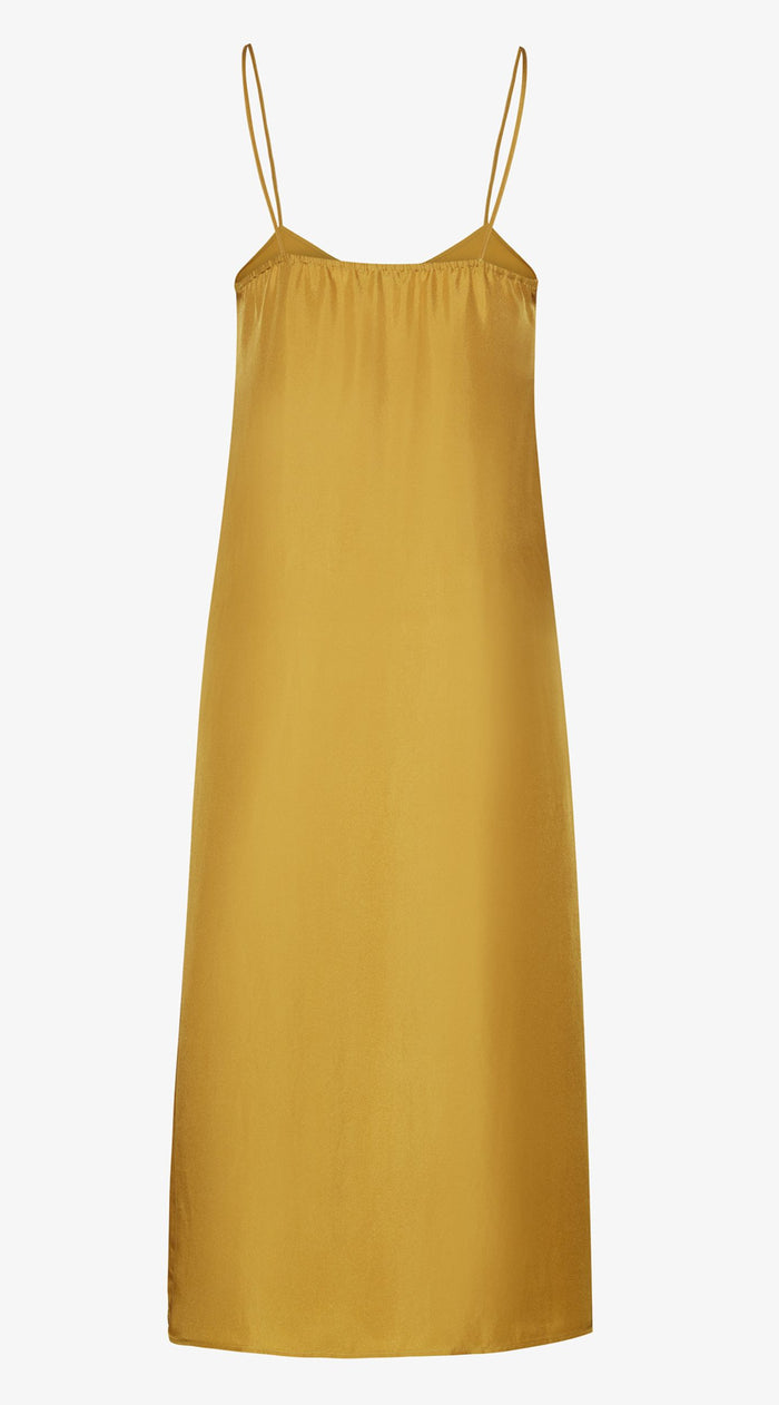 Lucia Silk Slip Dress | Gold