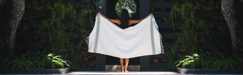 BEACH TOWELS<h4>Chic beach towels and foutas inspired by the French Riviera.<br>Lightweight and versatile, they are a coastal living essential for effortless resortwear and elevated summer style.</h4>