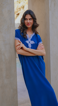 Silk Zineb Kaftan | Sea