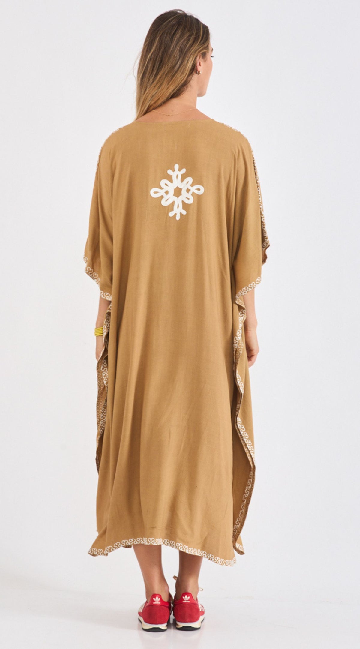 Kashmir Kaftan Dress | Mustard