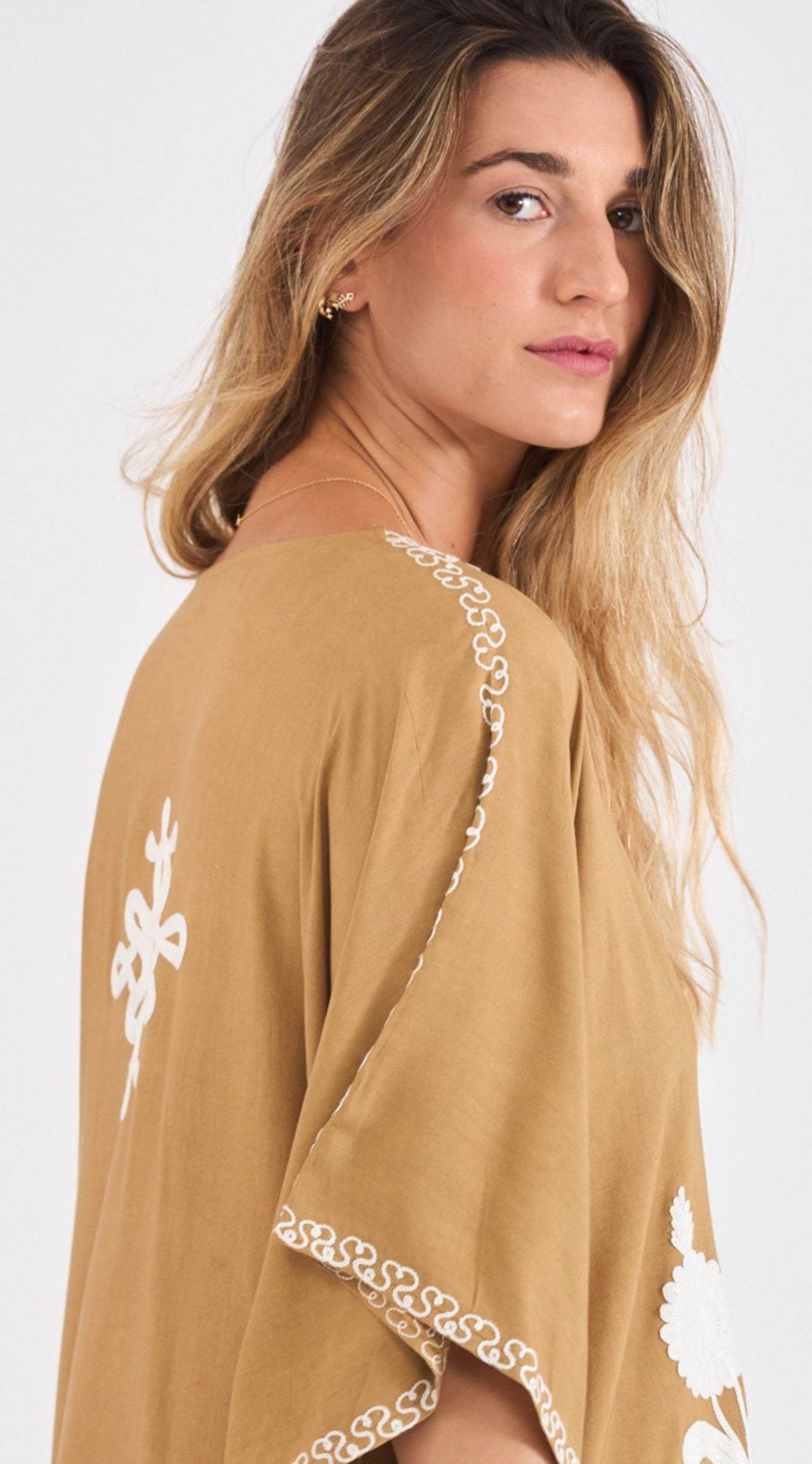 Kashmir Kaftan Dress | Mustard