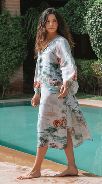 Oasis Silk Cotton Kaftan