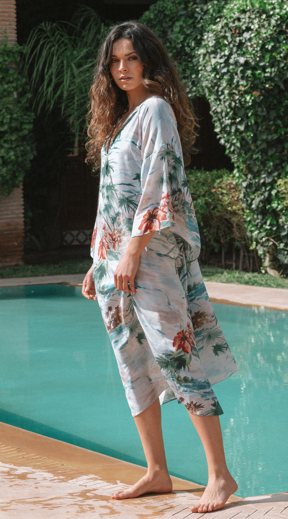 Oasis Silk Cotton Kaftan