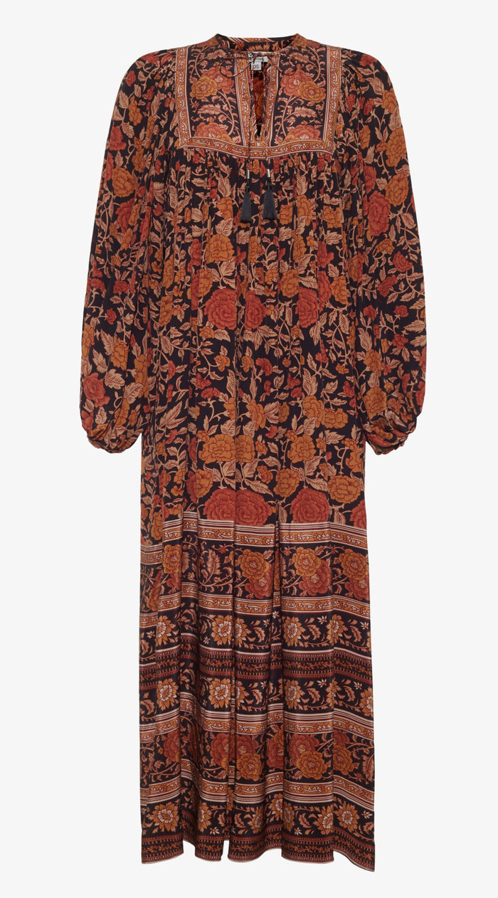 Boho Printed Silk Dress | Jasmin