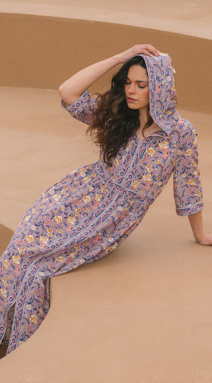 Eden Silk Hooded Kaftan