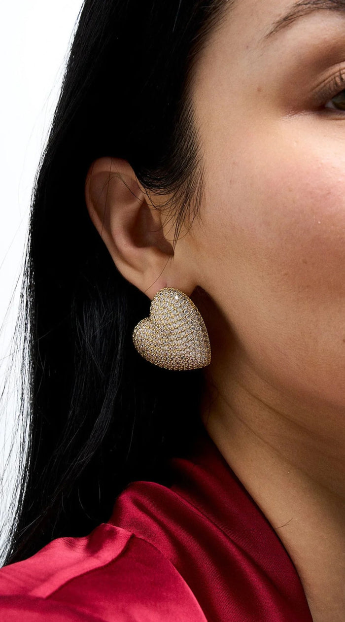 Pave Amor Earrings