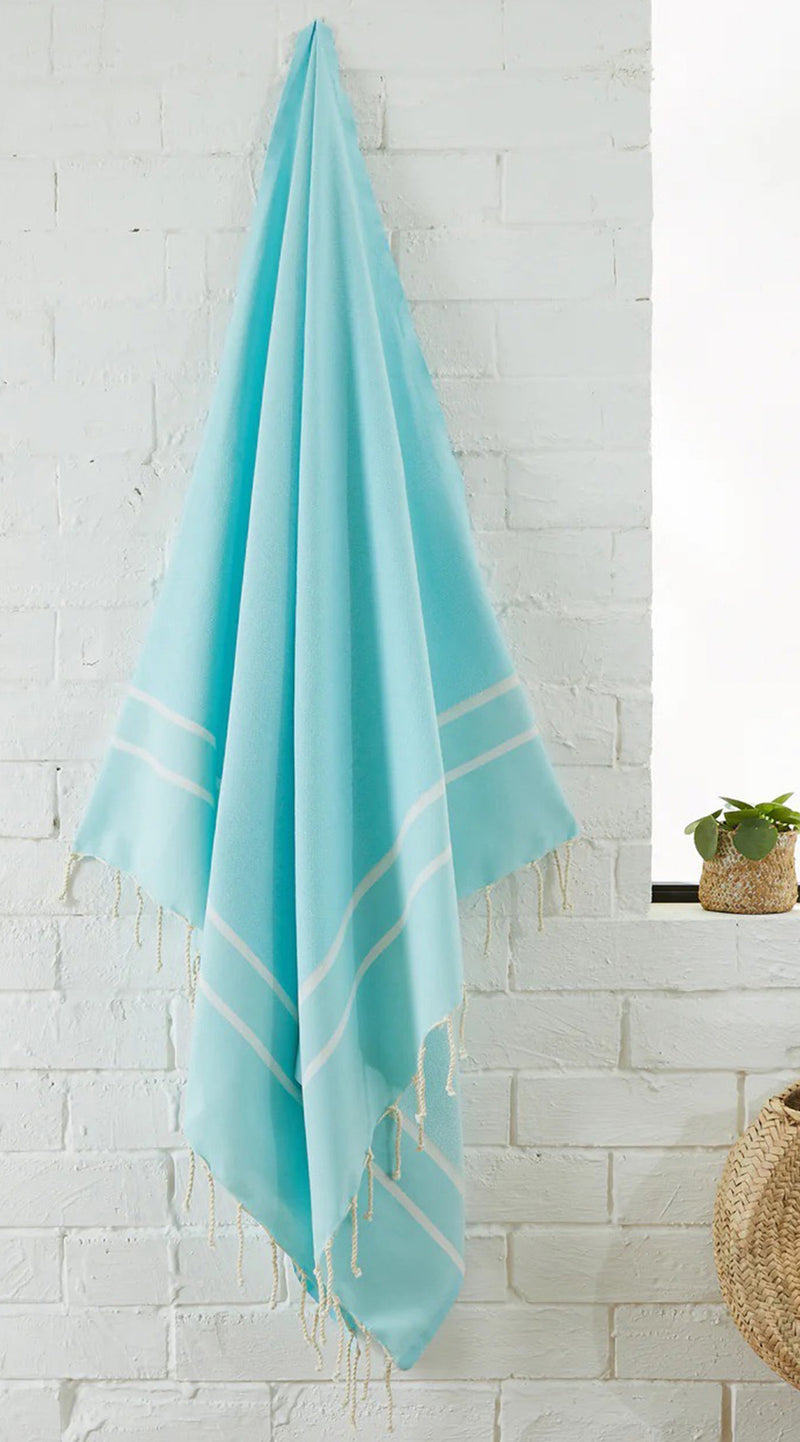 Aqua Herringbone Fouta