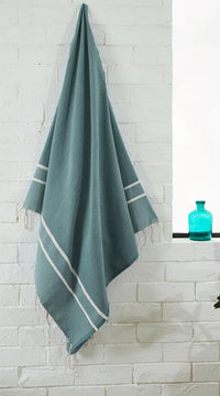 Canard Blue Herringbone Fouta