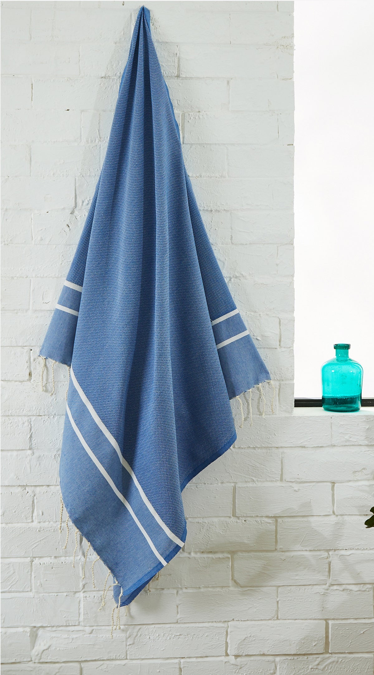 Ocean Blue Herringbone Fouta