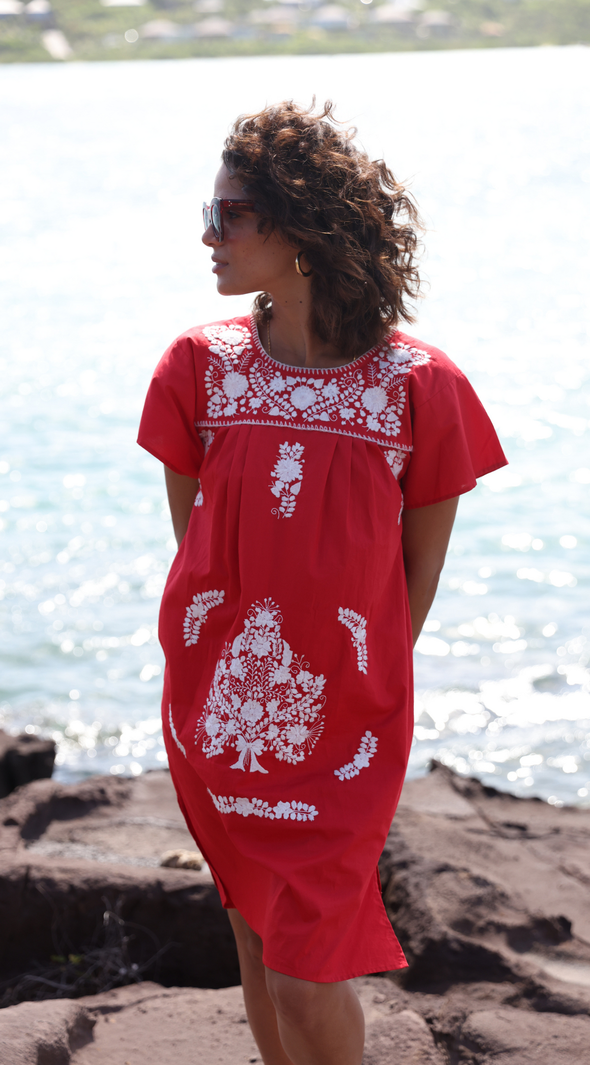 Margarita Kaftan Dress | Red