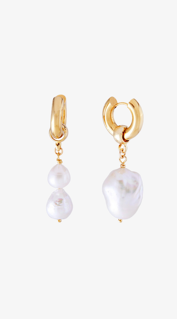 Mismatched Baroque Pearl Earrings