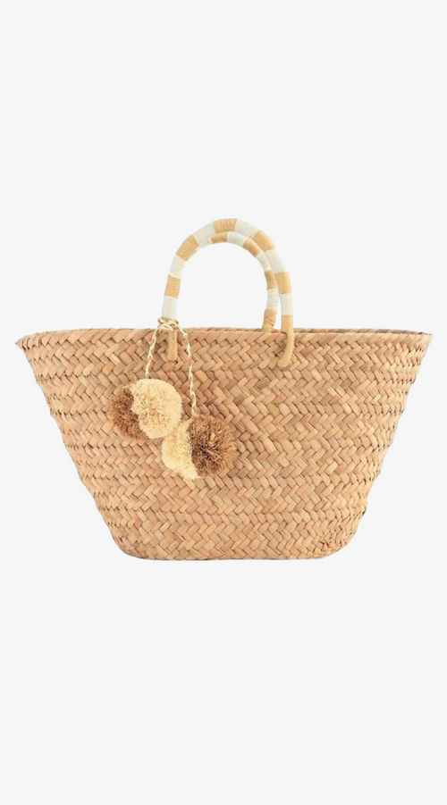 St Tropez Natural Woven Straw Tote