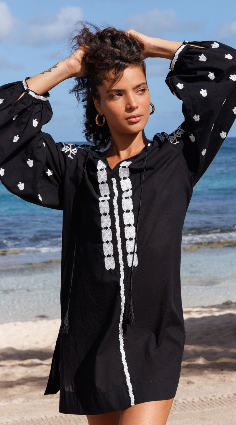 Thalia Kaftan Dress | Black