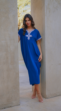 Silk Zineb Kaftan | Sea