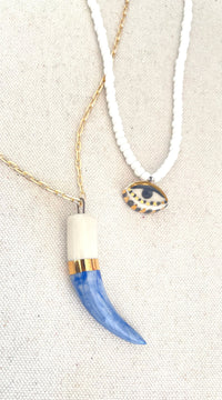 Not So Evil Eye Necklace | Pearl White