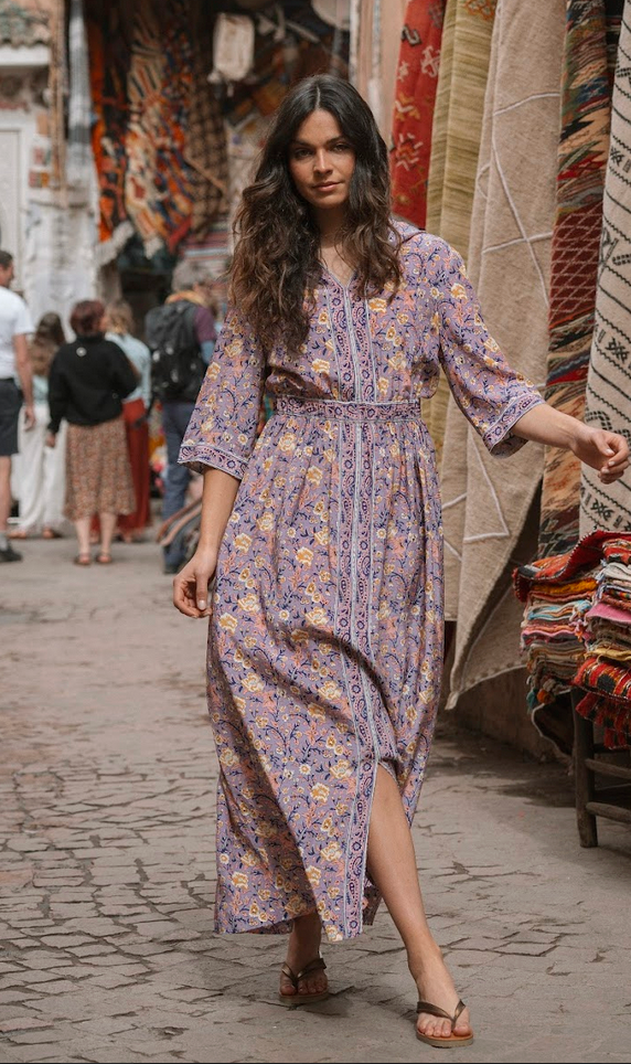 Eden Silk Hooded Kaftan