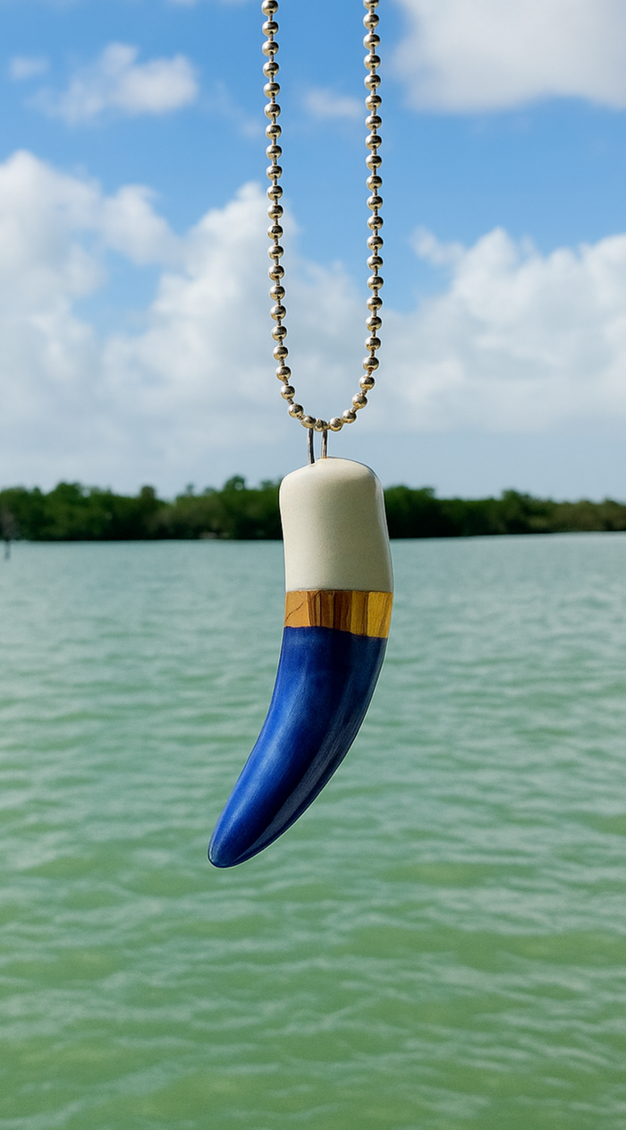 Shark Tooth Necklace | Blue