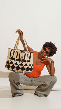 Elephants Shopping Bag L
