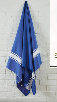 Ocean Blue Herringbone Fouta