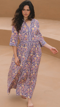 Eden Silk Hooded Kaftan