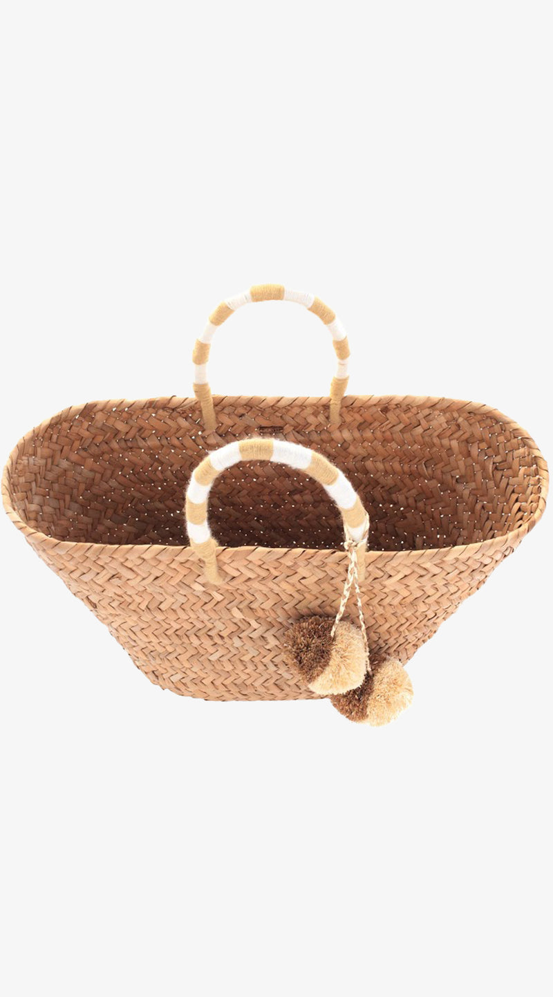 St Tropez Natural Woven Straw Tote