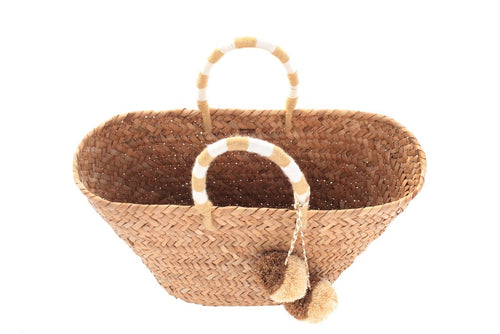St Tropez Natural Woven Straw Tote