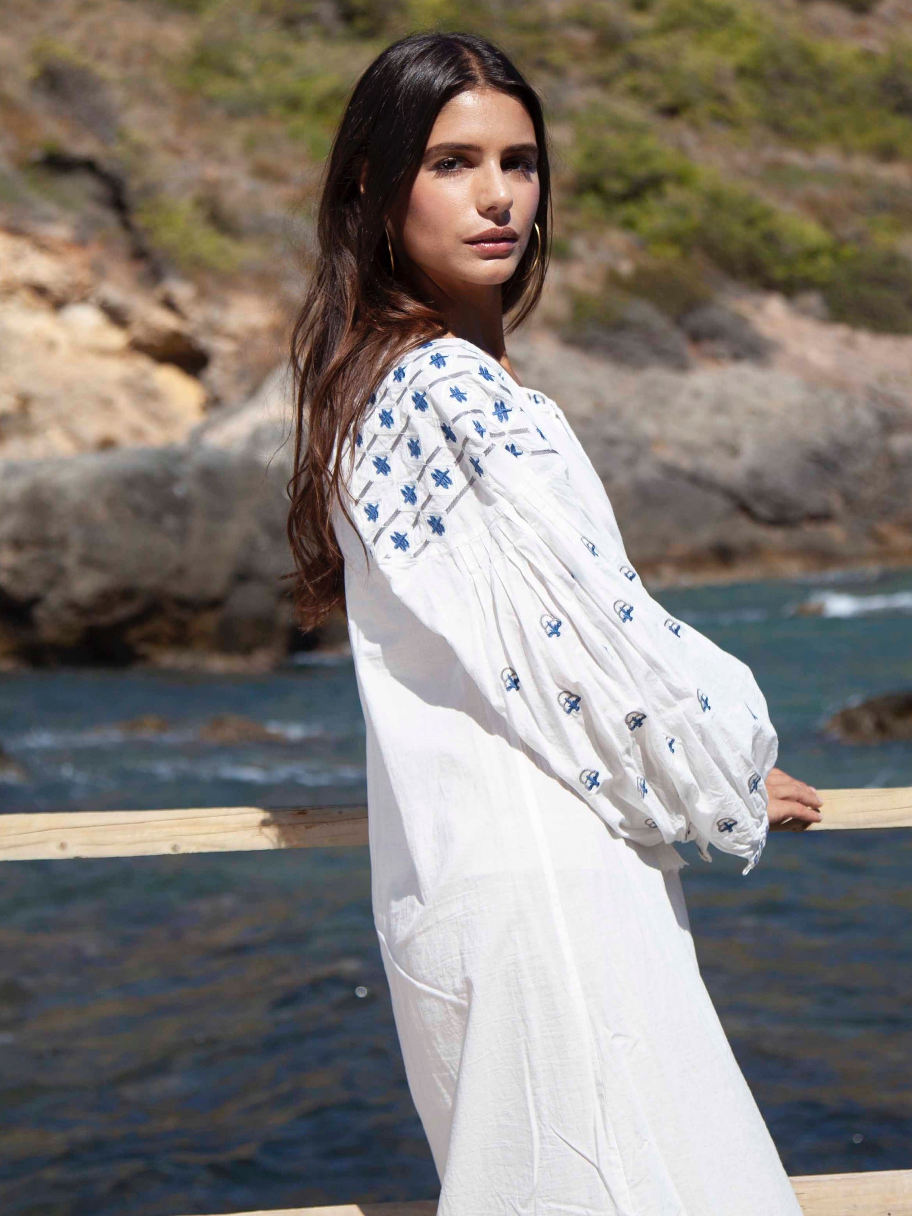 Tallulah Kaftan Dress | White