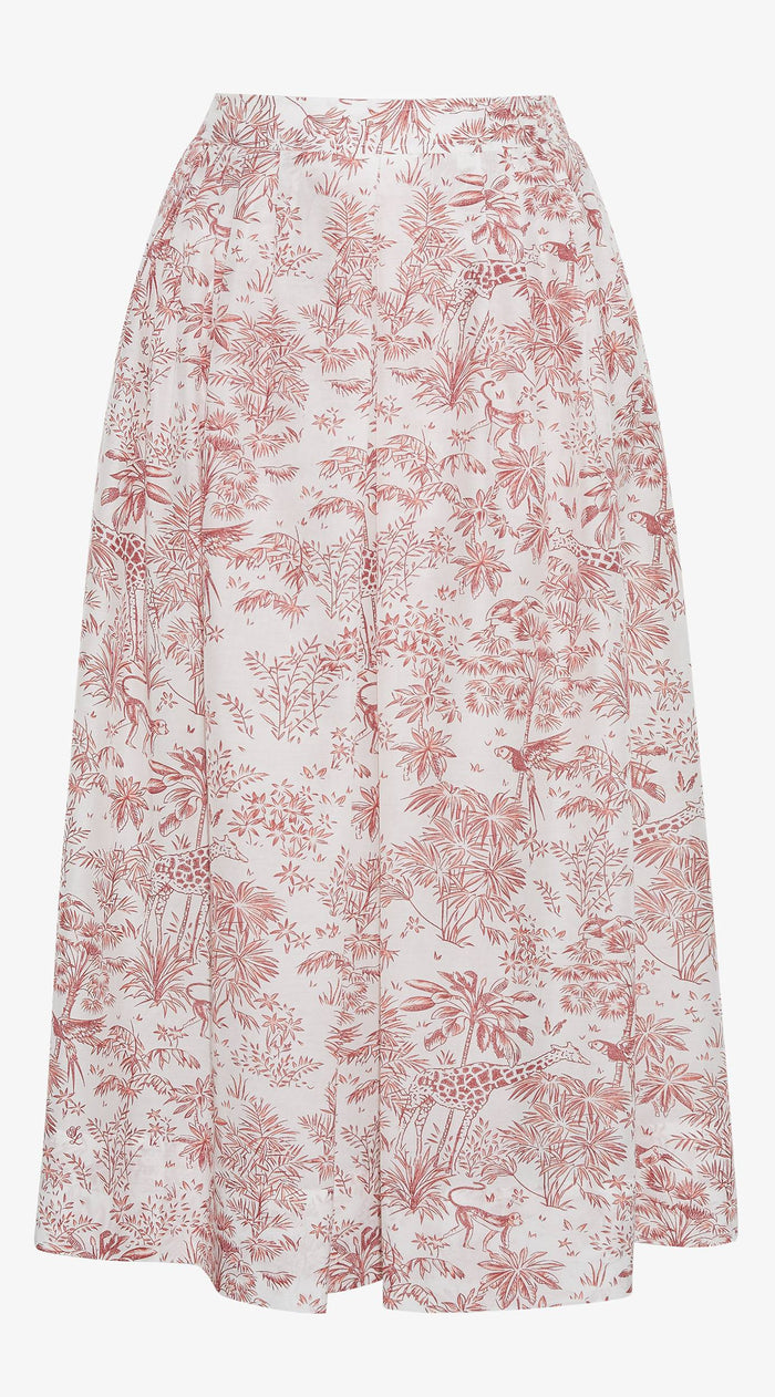 Bardot Skirt in Wild Toile Print_front